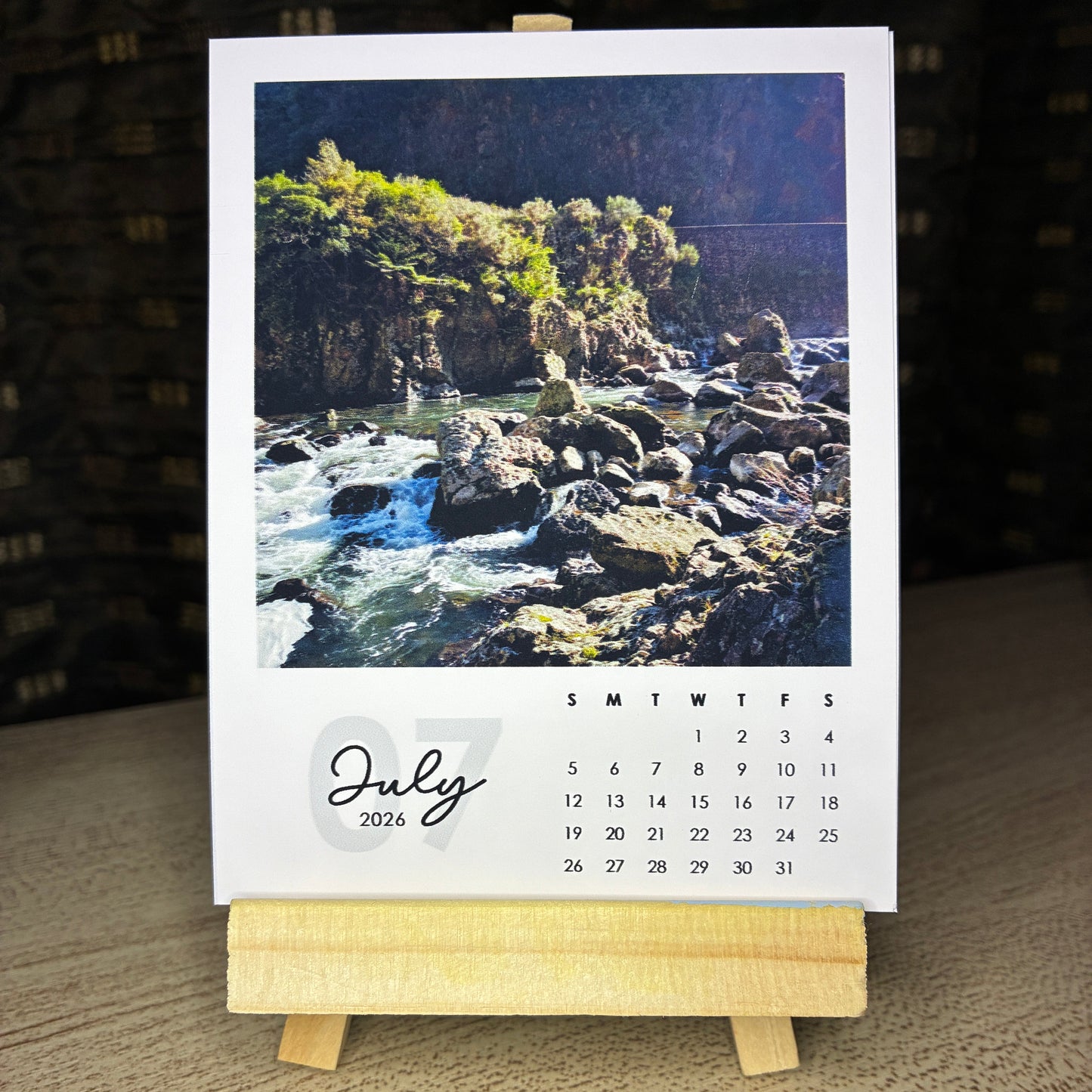 Personalised Desk Calendar Gift Set