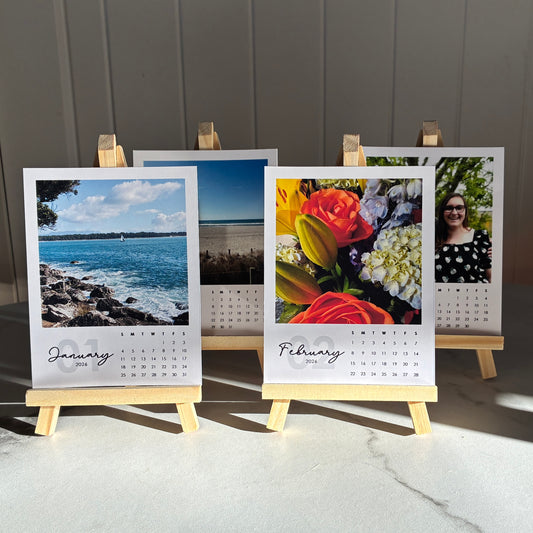 Personalised Desk Calendar Gift Set